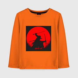 Лонгслив хлопковый детский Охотник на пиратов Зоро Ророноа, цвет: оранжевый