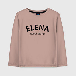 Детский лонгслив Elena never alone - motto