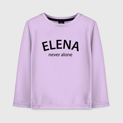 Лонгслив хлопковый детский Elena never alone - motto, цвет: лаванда