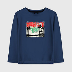 Лонгслив хлопковый детский Summer feel, цвет: тёмно-синий