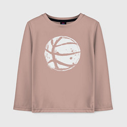 Лонгслив хлопковый детский Basket balls, цвет: пыльно-розовый