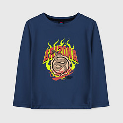 Лонгслив хлопковый детский Аризонская гадюка, цвет: тёмно-синий