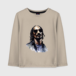 Лонгслив хлопковый детский Snoop dog, цвет: миндальный