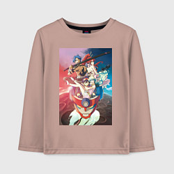 Лонгслив хлопковый детский Гуррен-Лаганн Ния Тэппелин, цвет: пыльно-розовый