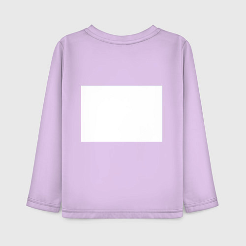 Детский лонгслив Нарисованный волк зубами щёлк / Лаванда – фото 2