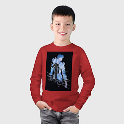 Лонгслив хлопковый детский Поднятие уровня в одиночку охотник Джин Ву, цвет: красный — фото 2