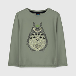 Лонгслив хлопковый детский Forest Totoro, цвет: авокадо
