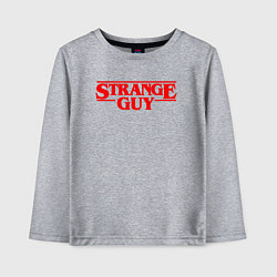 Лонгслив хлопковый детский Странный парень, цвет: меланж