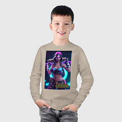 Лонгслив хлопковый детский League of Legends Akali Kda, цвет: миндальный — фото 2