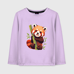 Лонгслив хлопковый детский The Red Panda, цвет: лаванда