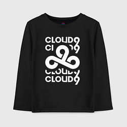 Лонгслив хлопковый детский Cloud9 - in logo, цвет: черный