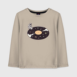 Детский лонгслив Космонавт музыкальная пластинка