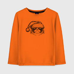 Лонгслив хлопковый детский Grumpy cat Santa, цвет: оранжевый