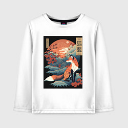 Детский лонгслив Лиса в японском стиле