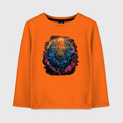 Лонгслив хлопковый детский Лотос космос, цвет: оранжевый