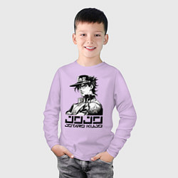 Лонгслив хлопковый детский Jotaro Kujo - jojo ai art, цвет: лаванда — фото 2