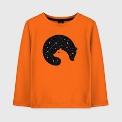 Лонгслив хлопковый детский Большая медведица в космосе, цвет: оранжевый