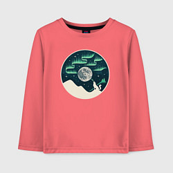 Лонгслив хлопковый детский Vinyl wolf, цвет: коралловый