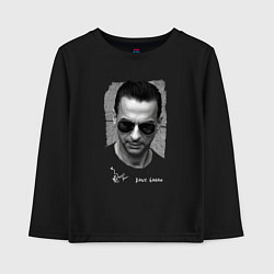 Лонгслив хлопковый детский Depeche Mode - Dave Gahan face, цвет: черный