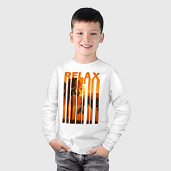 Лонгслив хлопковый детский Relax summer, цвет: белый — фото 2