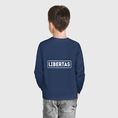 Детский лонгслив Поршни делают меня свободным club unit 2 / Тёмно-синий – фото 4