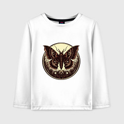 Лонгслив хлопковый детский Жуткие монстры и бабочка, цвет: белый