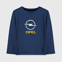 Лонгслив хлопковый детский Opel авто бренд, цвет: тёмно-синий