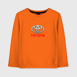 Лонгслив хлопковый детский Toyota brend auto, цвет: оранжевый