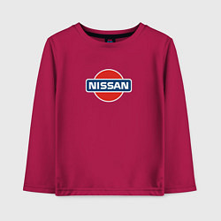 Лонгслив хлопковый детский Nissan avto brend, цвет: маджента