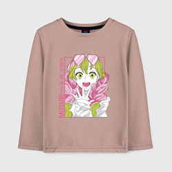 Лонгслив хлопковый детский Митсури - Demon slayer Mitsuri, цвет: пыльно-розовый