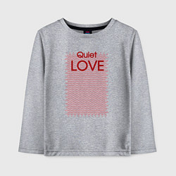Лонгслив хлопковый детский Quiet love, цвет: меланж