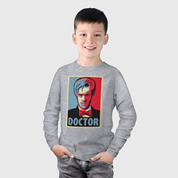 Лонгслив хлопковый детский Doctor, цвет: меланж — фото 2