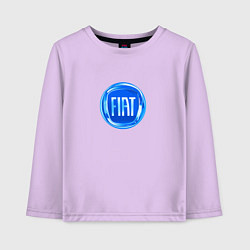 Лонгслив хлопковый детский FIAT logo blue, цвет: лаванда
