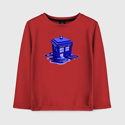 Лонгслив хлопковый детский Tardis ink, цвет: красный