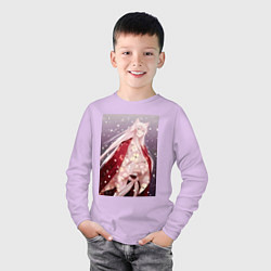 Лонгслив хлопковый детский Очень приятно Бог Томоэ Дух-хранитель, цвет: лаванда — фото 2