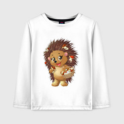 Детский лонгслив Красивый добрый ежик