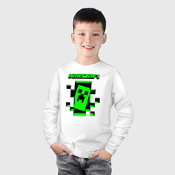 Лонгслив хлопковый детский Minecraft the game of gamers, цвет: белый — фото 2