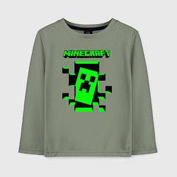 Лонгслив хлопковый детский Minecraft the game of gamers, цвет: авокадо