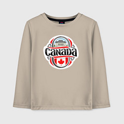 Лонгслив хлопковый детский Canada country, цвет: миндальный