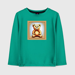 Лонгслив хлопковый детский Просто медвежонок, цвет: зеленый