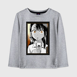 Лонгслив хлопковый детский Не издевайся Нагаторо Хаясэ, цвет: меланж
