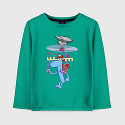 Лонгслив хлопковый детский Lumpy helicopter лось, цвет: зеленый