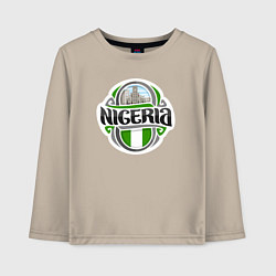 Лонгслив хлопковый детский Нигерия, цвет: миндальный