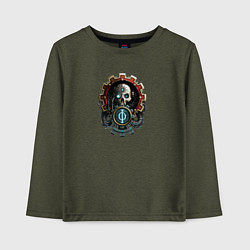 Лонгслив хлопковый детский Адептус Warhammer, цвет: меланж-хаки