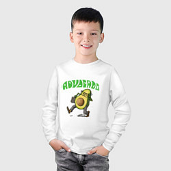 Лонгслив хлопковый детский Advocado - авокадо адвокат, цвет: белый — фото 2