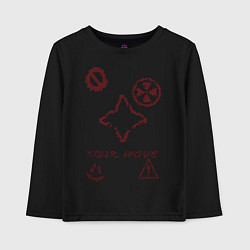 Лонгслив хлопковый детский Rave wave, цвет: черный