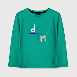 Лонгслив хлопковый детский Depeche Mode - Logo devotional, цвет: зеленый