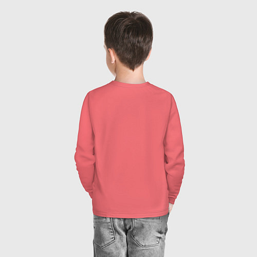 Детский лонгслив Guess who / Коралловый – фото 4