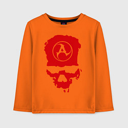 Лонгслив хлопковый детский Amatory Skull, цвет: оранжевый