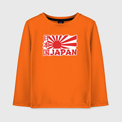 Лонгслив хлопковый детский Japan sun, цвет: оранжевый